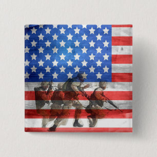 Bóton Quadrado 5.08cm Soldados