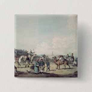 Bóton Quadrado 5.08cm Soldados chineses