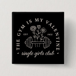 Bóton Quadrado 5.08cm Solteiro engraçado Namorados no dia de ginástica q