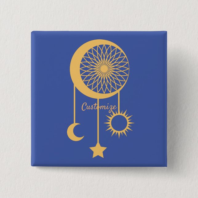 Bóton Quadrado 5.08cm Sonho Boêmiano Catcher Thunder_Cove (Frente)