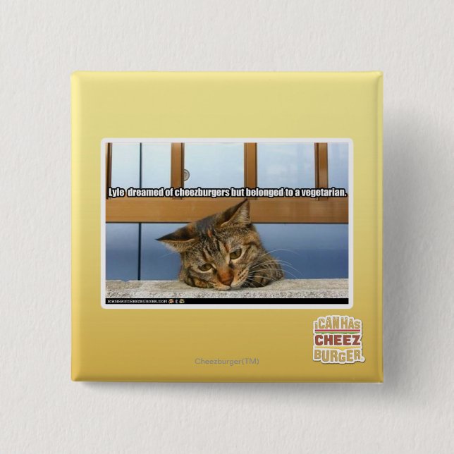 Bóton Quadrado 5.08cm Sonho de Cheesburgers (Frente)