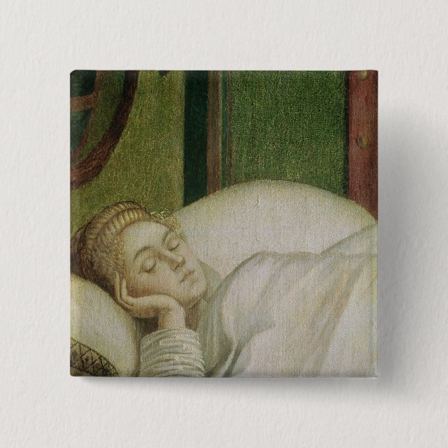 Bóton Quadrado 5.08cm Sonho de St Ursula, 1495 (Frente)