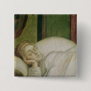 Bóton Quadrado 5.08cm Sonho de St Ursula, 1495