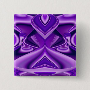 Bóton Quadrado 5.08cm Sonhos de Arco-íris de Flor Roxa