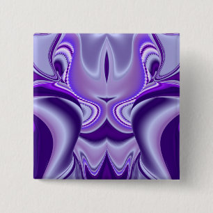 Bóton Quadrado 5.08cm Sonhos de Arco-íris de Flor Roxa