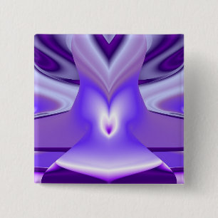 Bóton Quadrado 5.08cm Sonhos de Arco-Íris de Flor Roxo