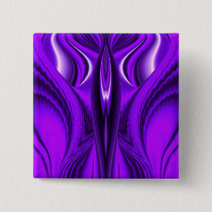 Bóton Quadrado 5.08cm Sonhos de Arco-Íris de Flor Roxo, Asas Anjos