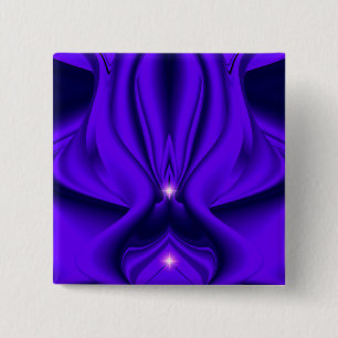 Bóton Quadrado 5.08cm Sonhos de Arco-Íris de Flor Roxo, Duas Estrelas