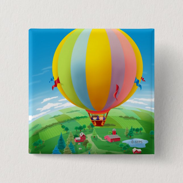 Bóton Quadrado 5.08cm Sopro no vento (Frente)