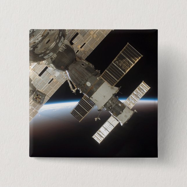 Bóton Quadrado 5.08cm Soyuz atracado 13 (Frente)