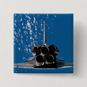 Bóton Quadrado 5.08cm Space Shuttle Atlantis