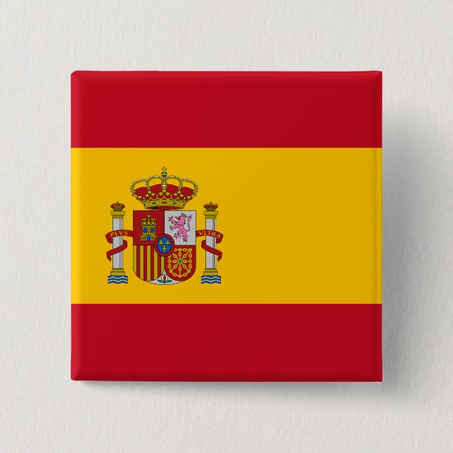 Bóton Quadrado 5.08cm Spanish Flag (Spain) (Frente)