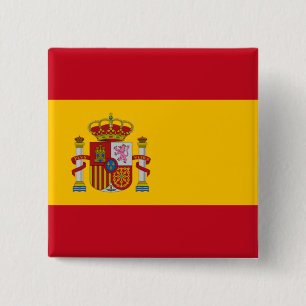 Bóton Quadrado 5.08cm Spanish Flag (Spain)