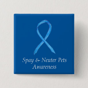 Bóton Quadrado 5.08cm Spay/Neuter Pets Awarture Friso Pin de Arte Person