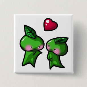 Bóton Quadrado 5.08cm Sprite da folha
