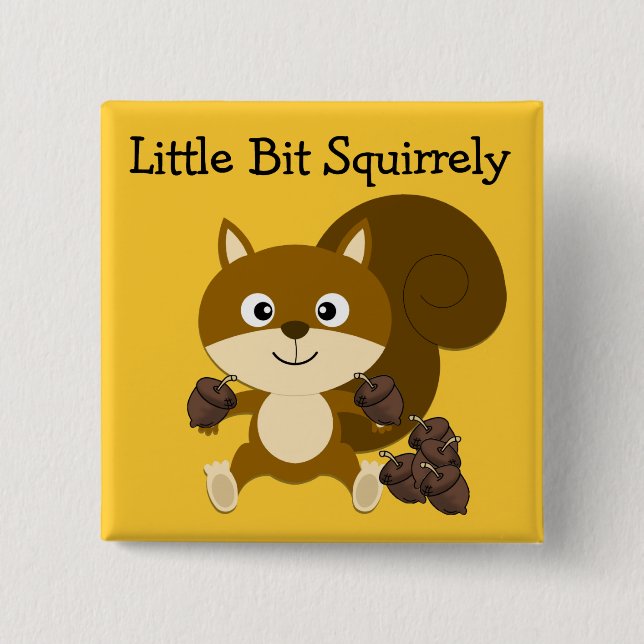 Bóton Quadrado 5.08cm Squirrely (Frente)