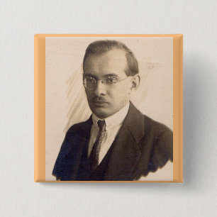 Bóton Quadrado 5.08cm Sr. Cientista 1920