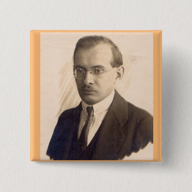 Bóton Quadrado 5.08cm Sr. Cientista 1920 (Frente)