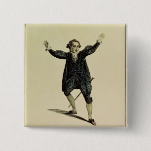 Bóton Quadrado 5.08cm Sr. Holman no carácter de Romeo, bar. 1784