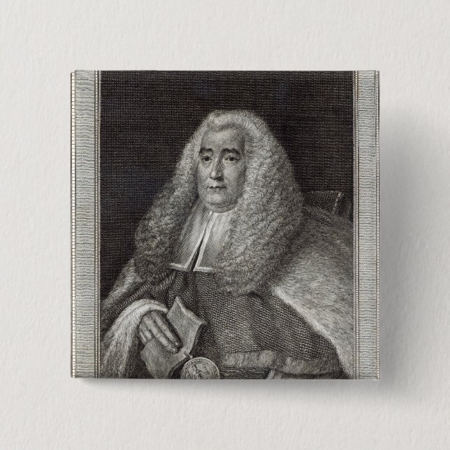 Bóton Quadrado 5.08cm Sr. honorável Justiça Blackstone (Frente)