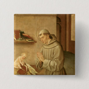 Bóton Quadrado 5.08cm St Anthony de Pádua