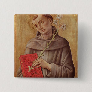 Bóton Quadrado 5.08cm St Anthony de Pádua