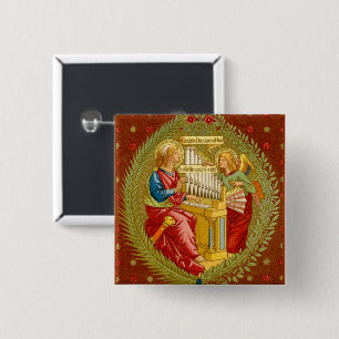 Bóton Quadrado 5.08cm St. Cecília de Roma (SNV 36)