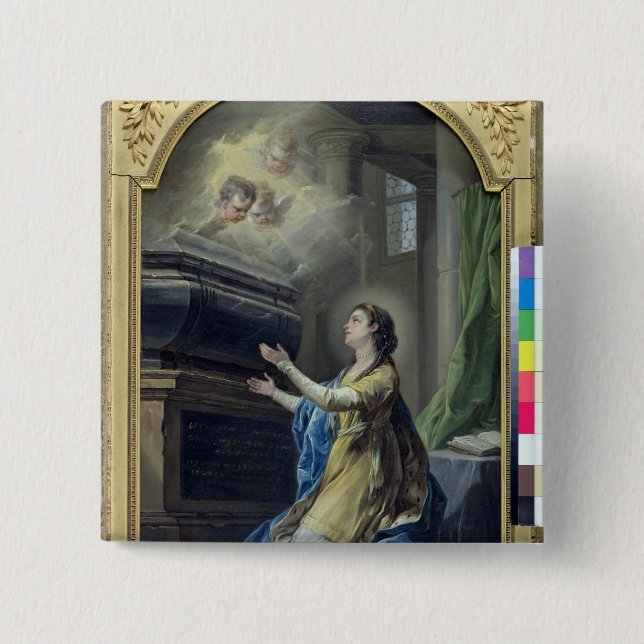 Bóton Quadrado 5.08cm St. Clotilda (Frente)