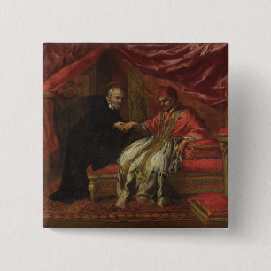 Bóton Quadrado 5.08cm St. Filippo Neri que cura o papa Clemente VIII