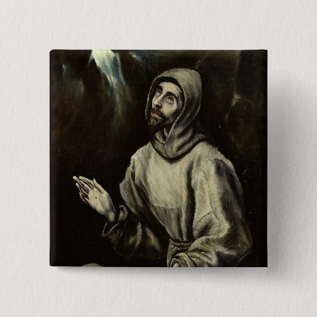 Bóton Quadrado 5.08cm St Francis de Assisi (Frente)