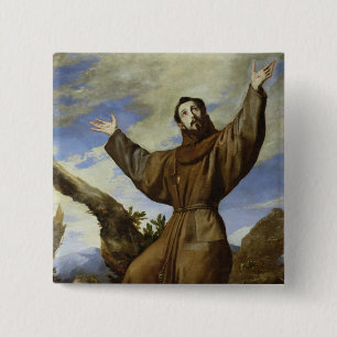 Bóton Quadrado 5.08cm St Francis de Assisi 1642