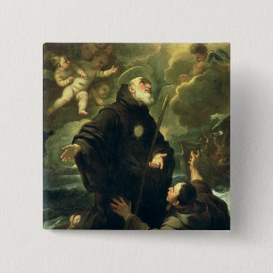 Bóton Quadrado 5.08cm St Francis de Paola, 1416-1507)