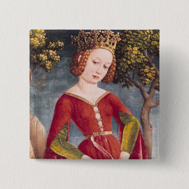 Bóton Quadrado 5.08cm St George e o dragão (Frente)