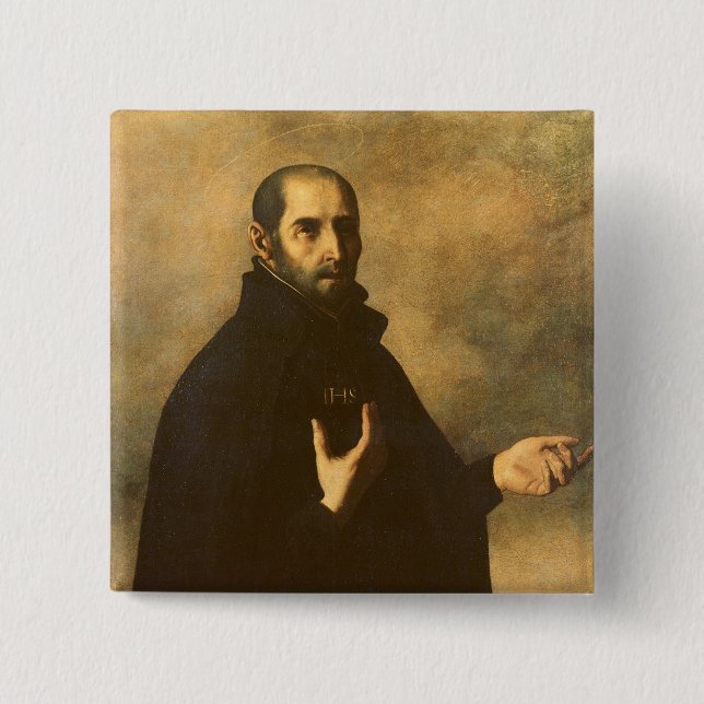 Bóton Quadrado 5.08cm St Ignatius Loyola (Frente)