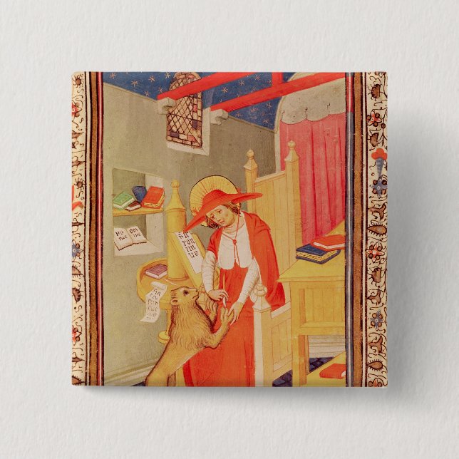 Bóton Quadrado 5.08cm St Jerome (Frente)