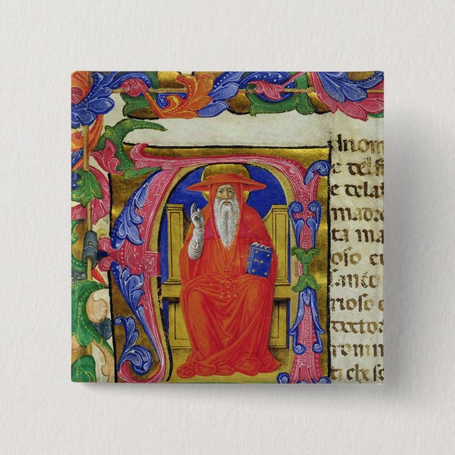 Bóton Quadrado 5.08cm St Jerome (Frente)