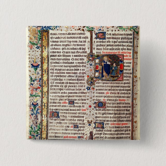 Bóton Quadrado 5.08cm St John o baptista (Frente)