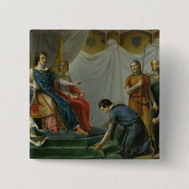 Bóton Quadrado 5.08cm St Louis Pardonning Mauclerc (Frente)