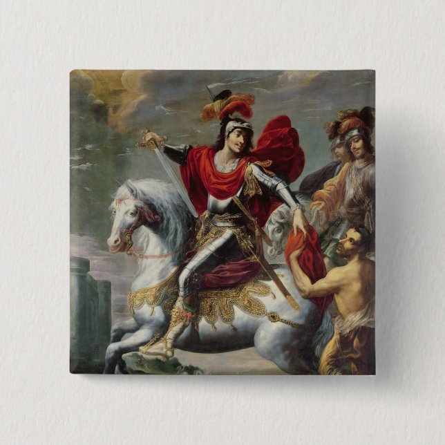 Bóton Quadrado 5.08cm St Martin que compartilha de seu casaco com o (Frente)