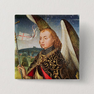 Bóton Quadrado 5.08cm St Michael o arcanjo, 1460-66