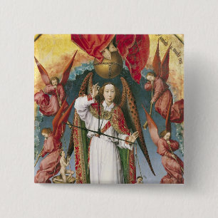 Bóton Quadrado 5.08cm St Michael que pesa as almas
