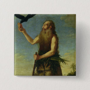 Bóton Quadrado 5.08cm St. Onuphrius (óleo em canvas)
