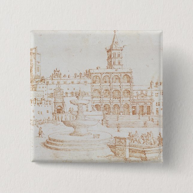 Bóton Quadrado 5.08cm St Peter idoso (Frente)