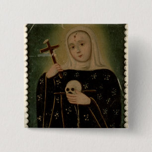 Bóton Quadrado 5.08cm St. Rita de Casia