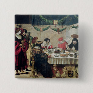 Bóton Quadrado 5.08cm St Thomas Aquinas e Louis IX