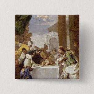 Bóton Quadrado 5.08cm St. Vincent Ferrer que executa um milagre