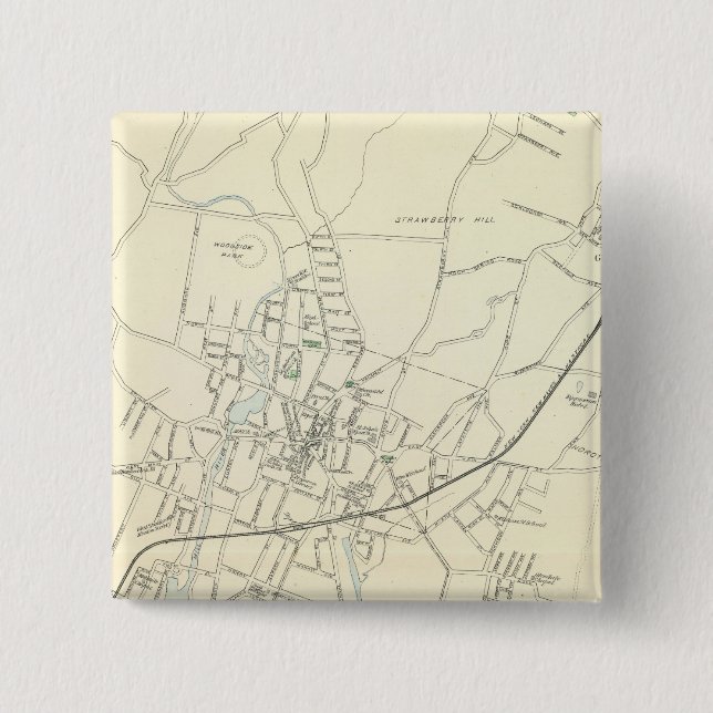 Bóton Quadrado 5.08cm Stamford (Frente)