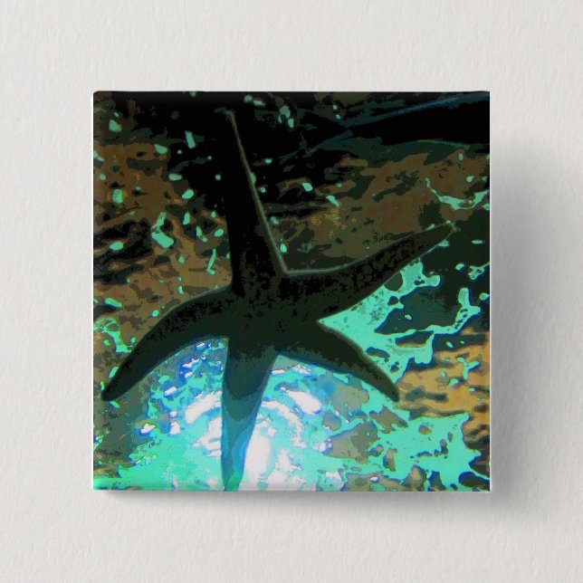 Bóton Quadrado 5.08cm Starfish CB (Frente)