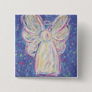 Bóton Quadrado 5.08cm Starry Night Angel Button (quadrado)