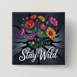 Bóton Quadrado 5.08cm Stay Wild